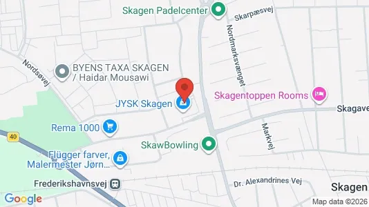 Erhvervslokaler til leje i Skagen - kort over placeringen