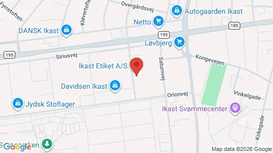 Lagerlokaler til leje i Ikast - kort over placeringen