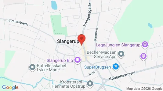 Garager til leje i Slangerup - kort over placeringen