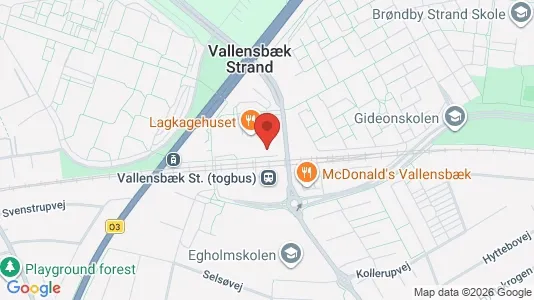 Erhvervslokaler til leje i Vallensbæk Strand - kort over placeringen