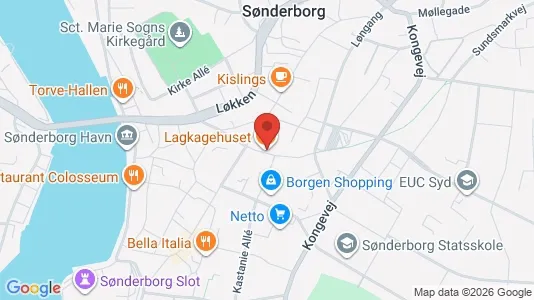 Kontorlokaler til leje i Sønderborg - kort over placeringen