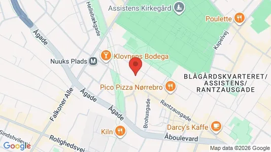 Kontorlokaler til leje i Nørrebro - kort over placeringen