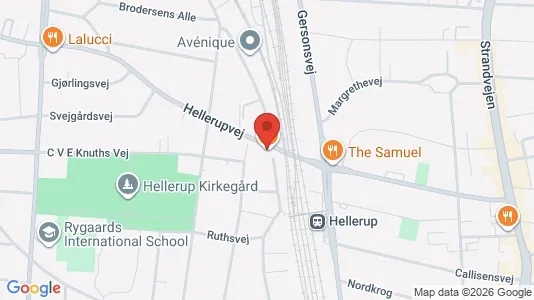Erhvervslokaler til leje i Hellerup - kort over placeringen