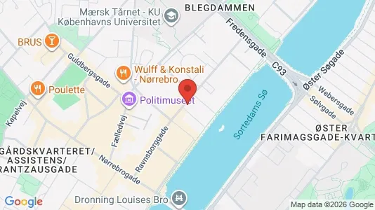 Kontorlokaler til leje i Nørrebro - kort over placeringen