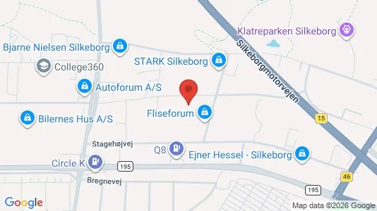 Kontorlokaler til leje i Silkeborg - kort over placeringen